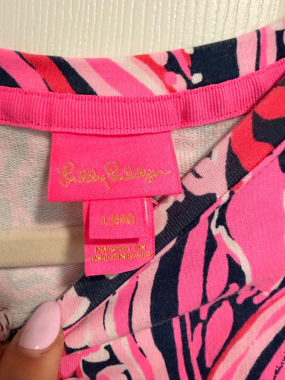 Lilly Pulitzer Mini Rhett Dress | Finn’s Feather Print | Girls Large (8–10) - Picture 3 of 8